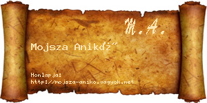 Mojsza Anikó névjegykártya
